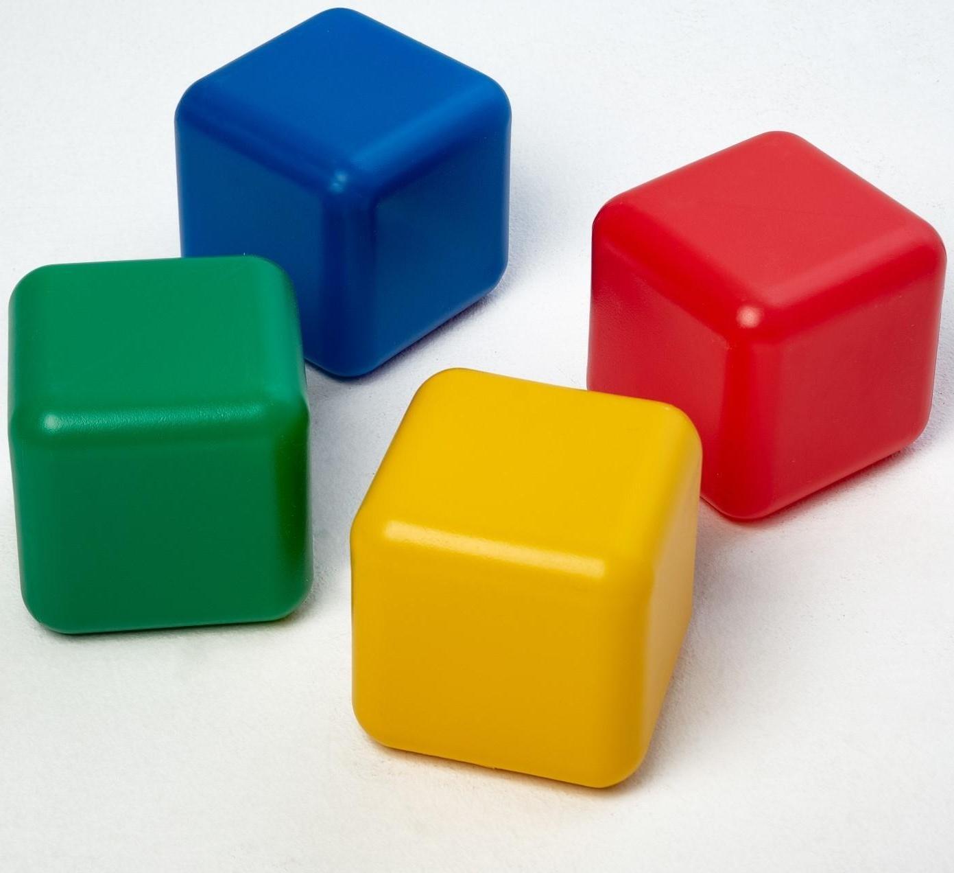 Набор цветных кубиков, 4 штуки, 12 х 12 см