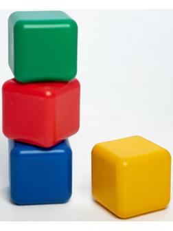 Набор цветных кубиков, 4 штуки, 12 х 12 см