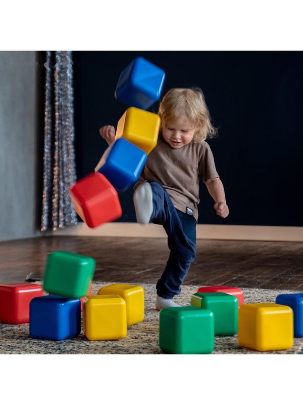 Набор цветных кубиков, 4 штуки, 12 х 12 см