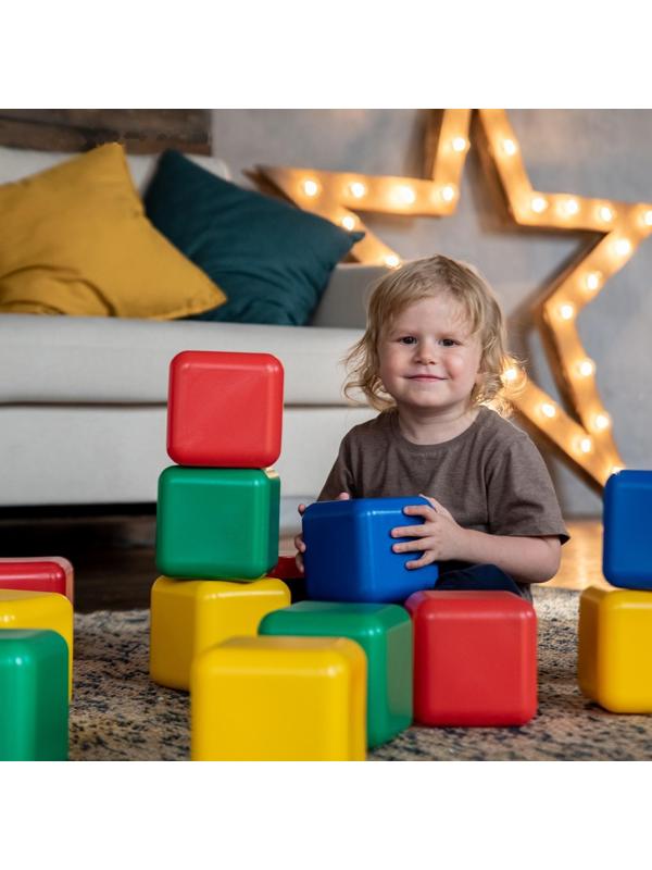 Набор цветных кубиков, 4 штуки, 12 х 12 см