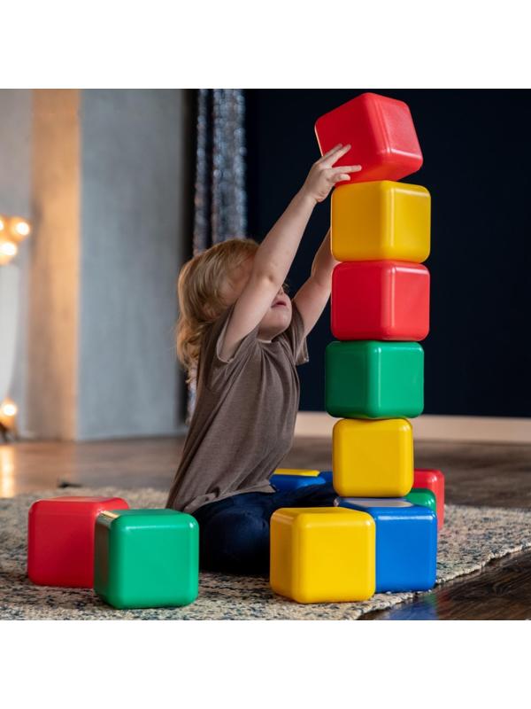 Набор цветных кубиков, 4 штуки, 12 х 12 см