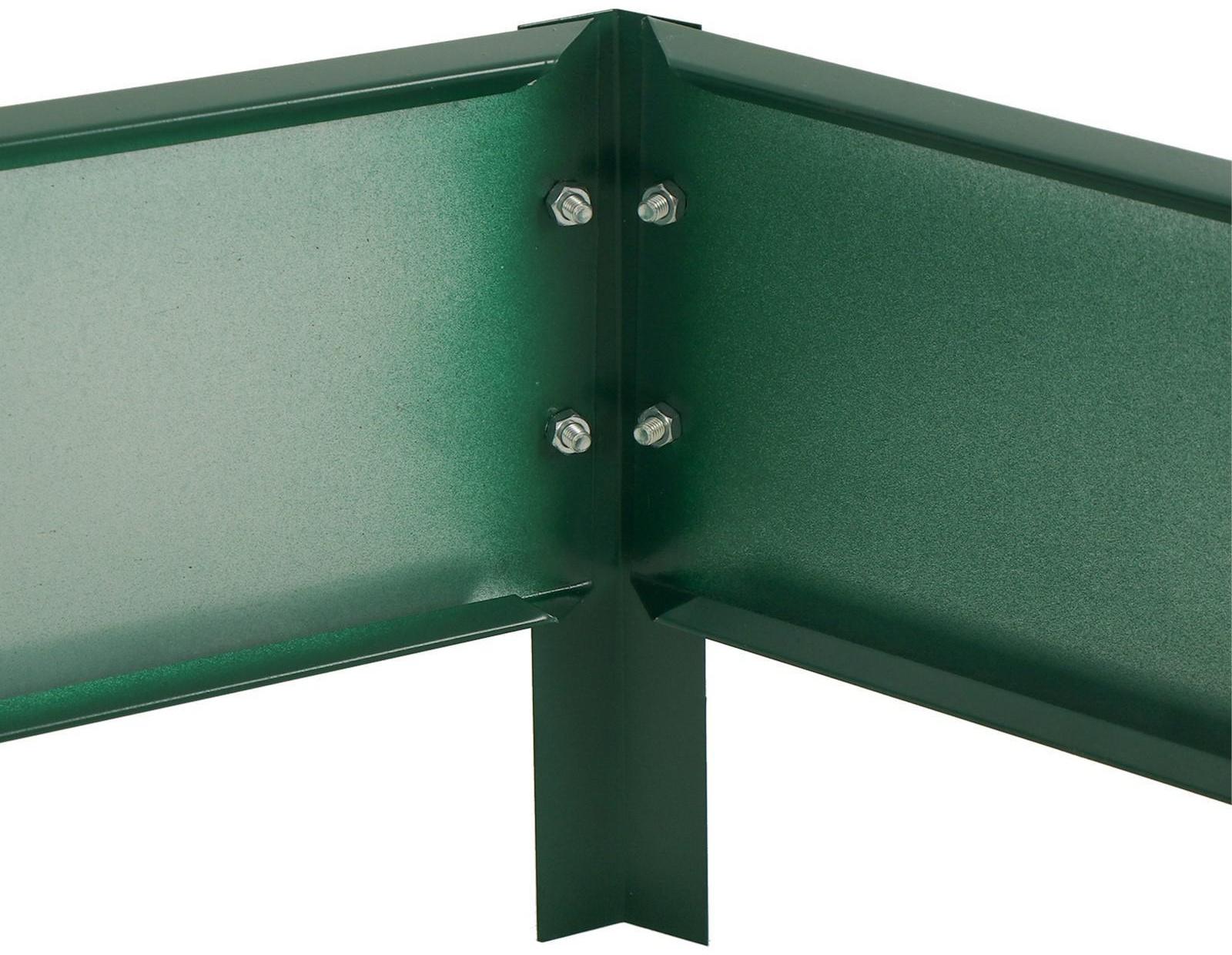 Клумба оцинкованная, 2 яруса, d = 60–100 см, h = 30 см, зелёная, Greengo