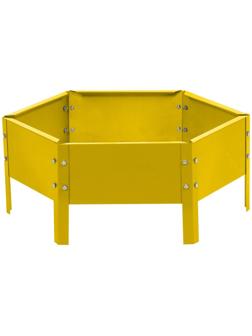 Клумба оцинкованная, d = 60 см, h = 15 см, жёлтая, Greengo