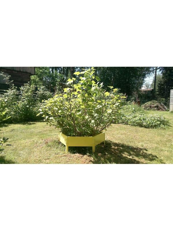 Клумба оцинкованная, d = 140 см, h = 15 см, жёлтая, Greengo