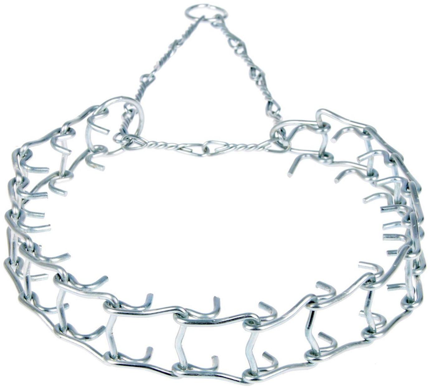 Ошейник строгий проволочный Зооник, витая цепь, 3 см, ОШ 23-30 см