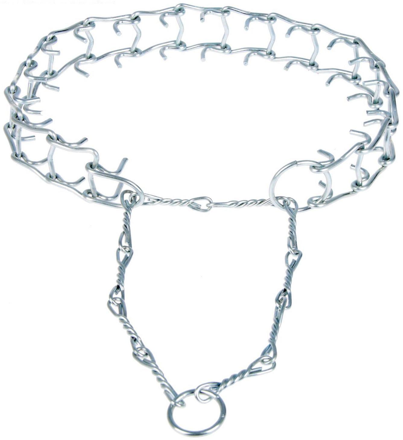 Ошейник строгий проволочный Зооник, витая цепь, 3 см, ОШ 23-30 см