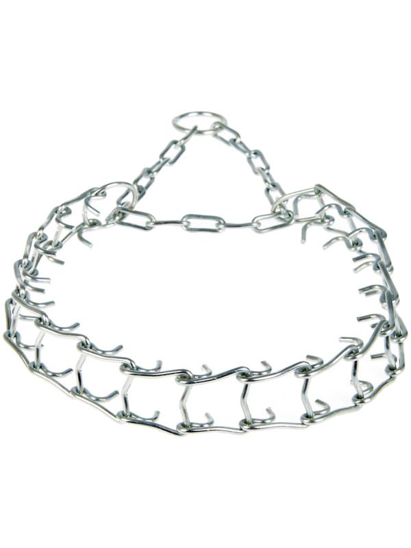 Ошейник строгий проволочный Зооник, сварная цепь 3 мм, ширина 3 см, ОШ 50-66 см
