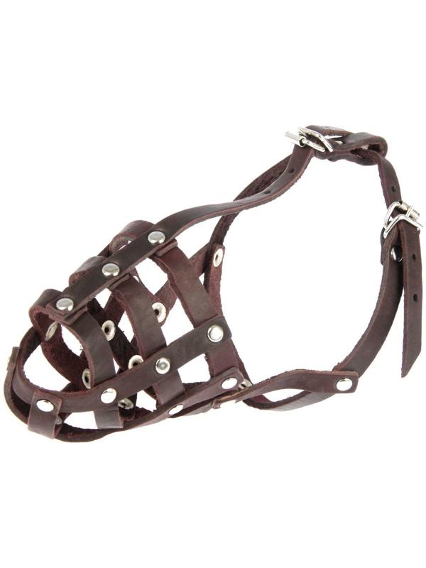 Намордник кожаный «Зооник» №1, спаниель, сеттер (длина по носу 8 см, обхват морды 8 см), микс 193142