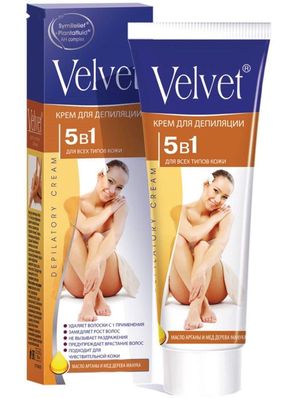 Депилятор Velvet 5в1, замедление роста волос, против врастания, 100 мл