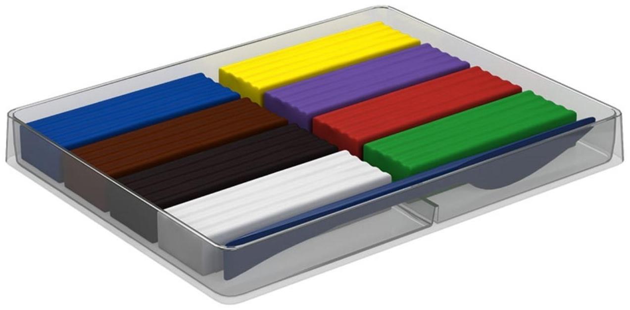 Пластилин 8 цветов, 144 г, ErichKrause ArtBerry, премиум, с алоэ вера, стек в подарок, индивидуальная упаковка брусков, в картонной упаковке