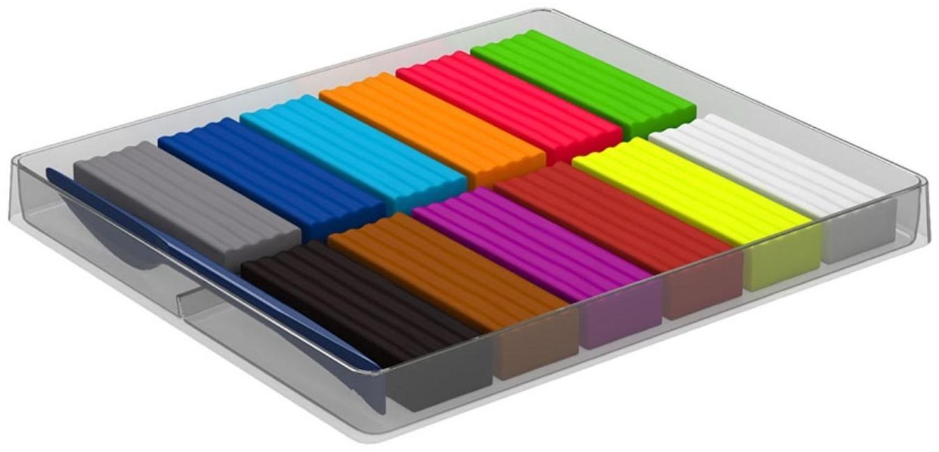 Пластилин 12 цветов, 260 г, ErichKrause ArtBerry, неоновый, с алоэ вера, стек в подарок, в картонной упаковке