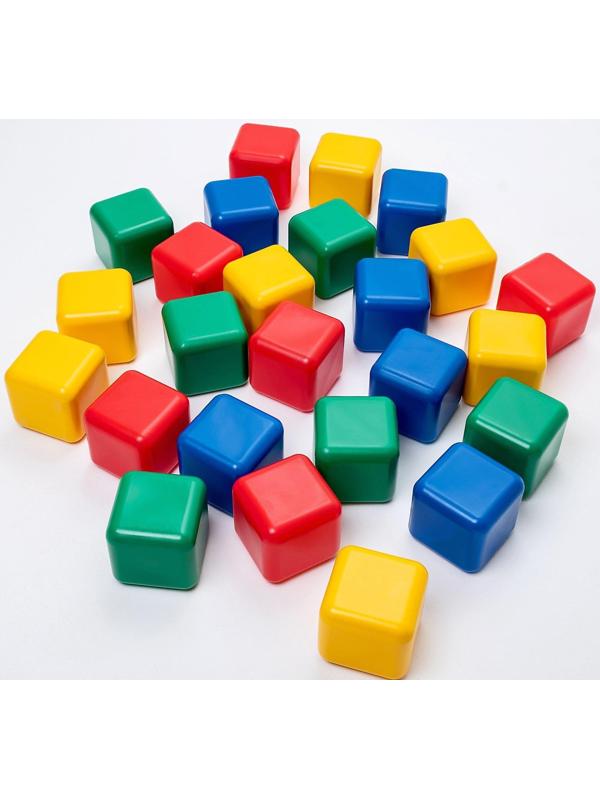 Набор цветных кубиков, 25 штук, 12 × 12 см