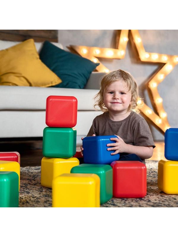 Набор цветных кубиков, 25 штук, 12 × 12 см