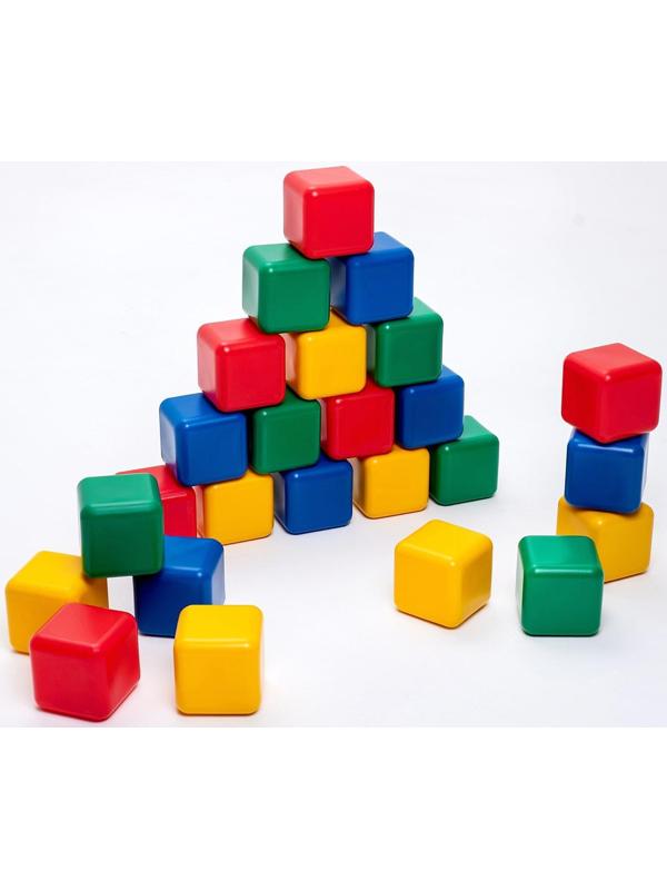 Набор цветных кубиков, 25 штук, 12 × 12 см