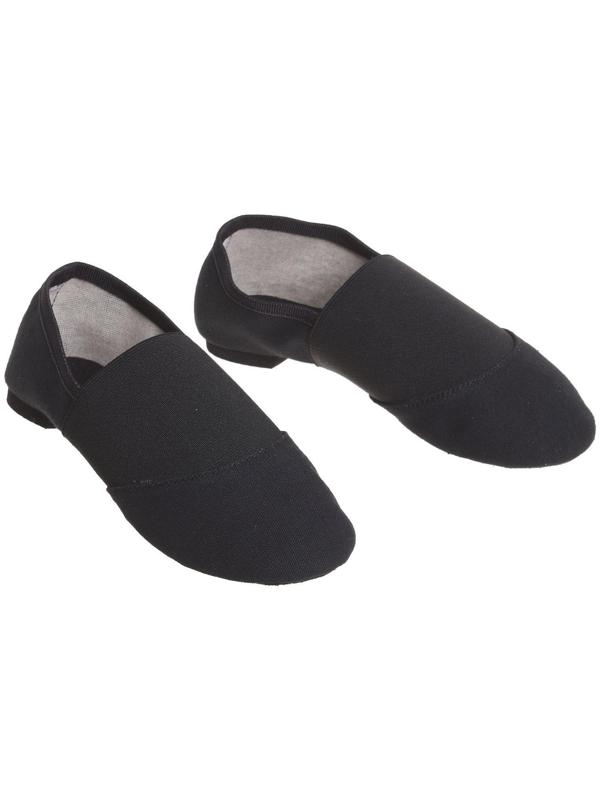 Джазовки тканевые, с резинкой, длина по стельке 23,5 см, цвет чёрный