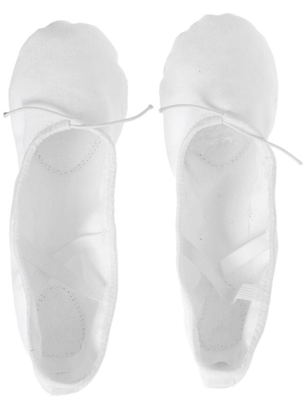 Балетки тиковые, длина по стельке 20,5 см, цвет белый