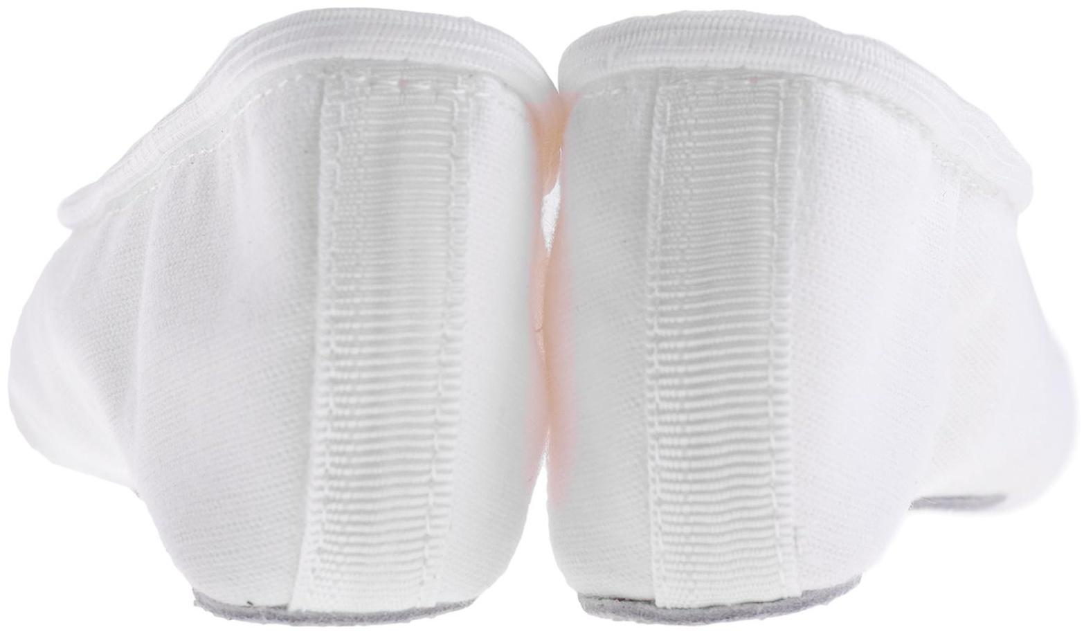 Балетки тиковые, длина по стельке 21,5 см, цвет белый