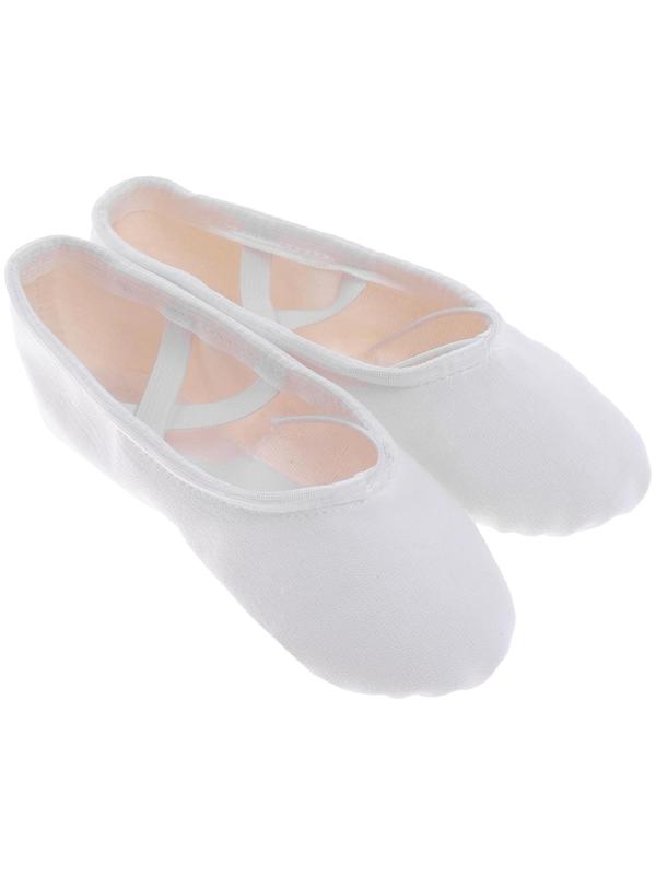 Балетки тиковые, длина по стельке 21,5 см, цвет белый