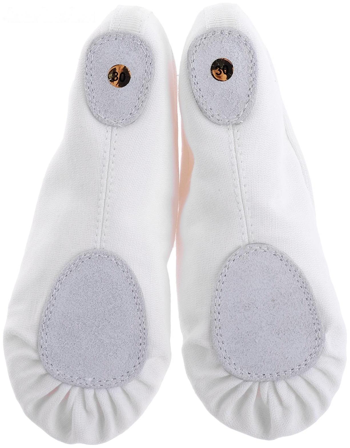 Балетки тиковые, длина по стельке 22 см, цвет белый