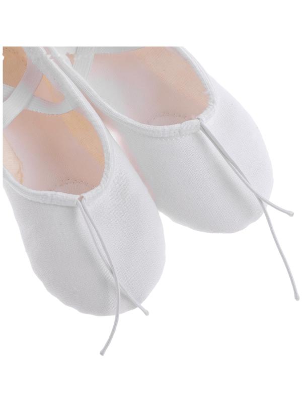 Балетки тиковые, длина по стельке 22 см, цвет белый