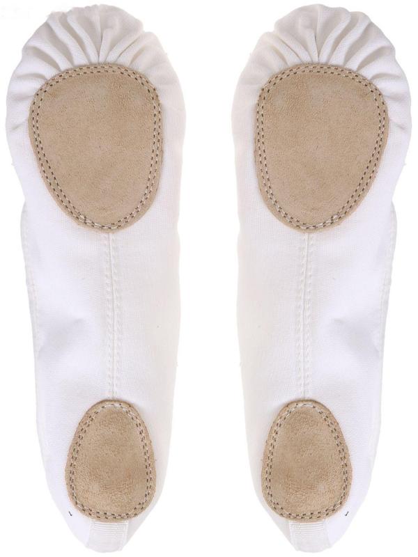 Балетки тиковые, длина по стельке 25,5 см, цвет белый
