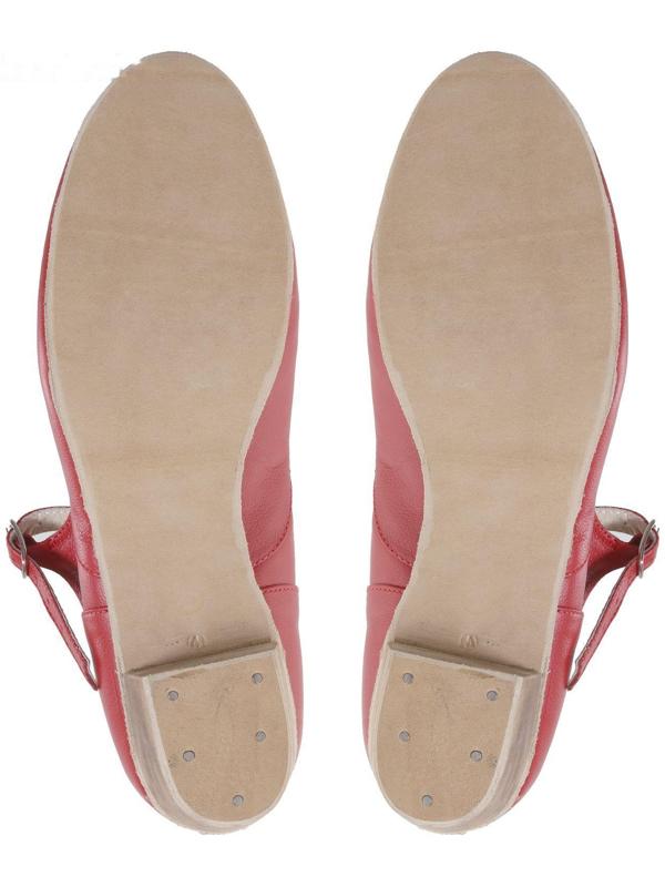 Туфли народные женские, длина по стельке 23,5 см, цвет красный