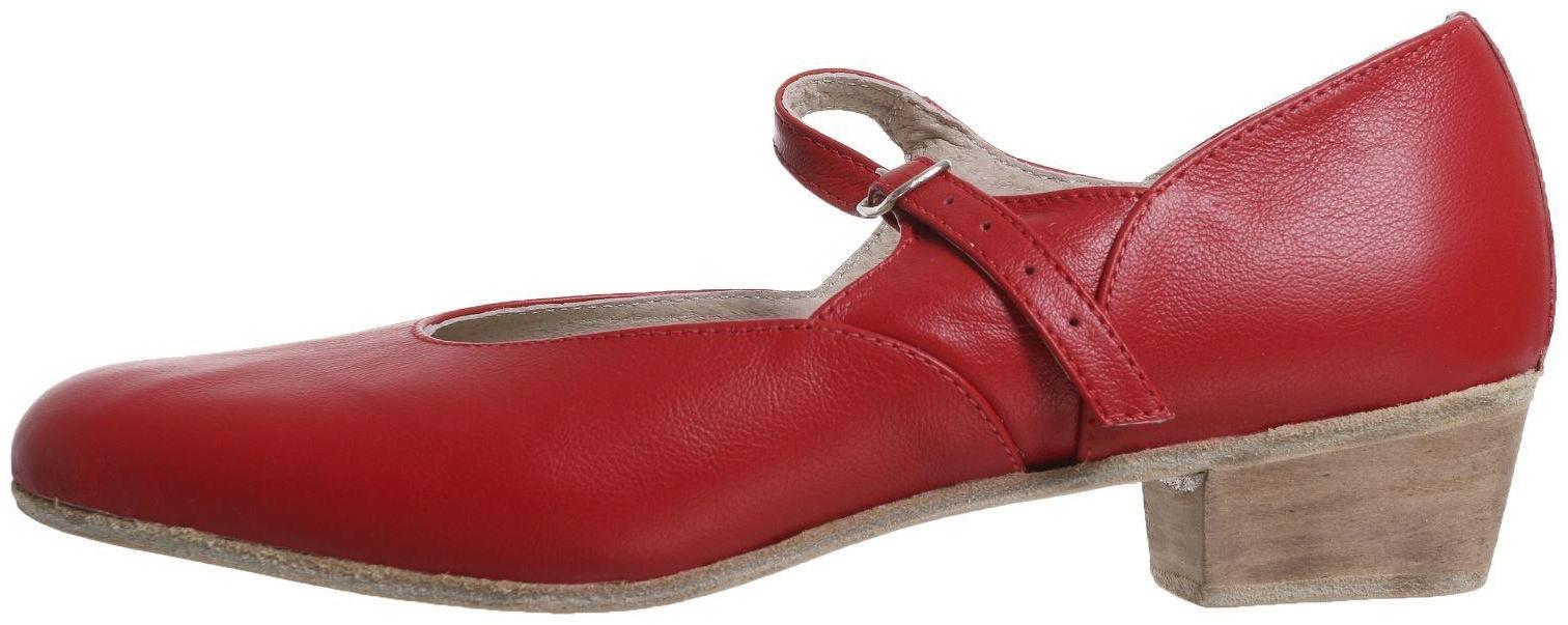 Туфли народные женские, длина по стельке 25,5 см, цвет красный