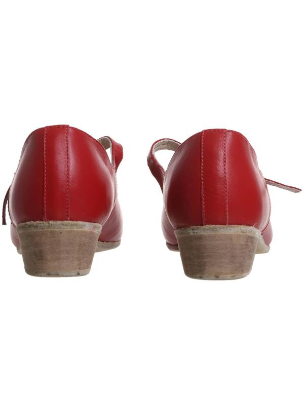 Туфли народные женские, длина по стельке 25,5 см, цвет красный