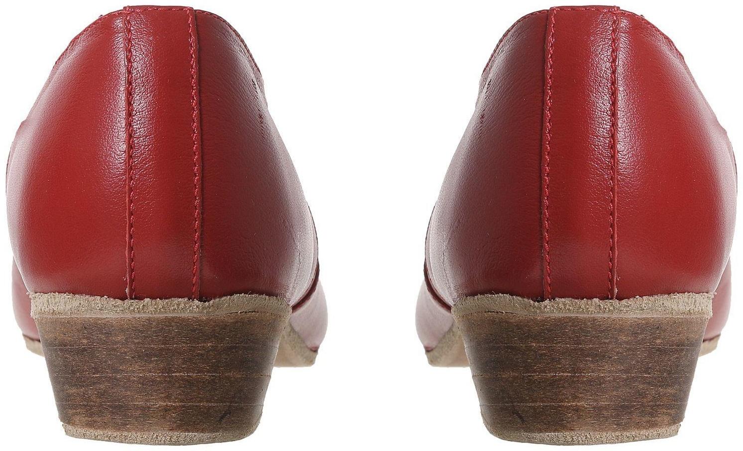 Туфли народные женские, длина по стельке 26 см, цвет красный