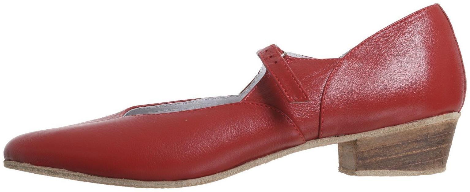 Туфли народные женские, длина по стельке 26 см, цвет красный