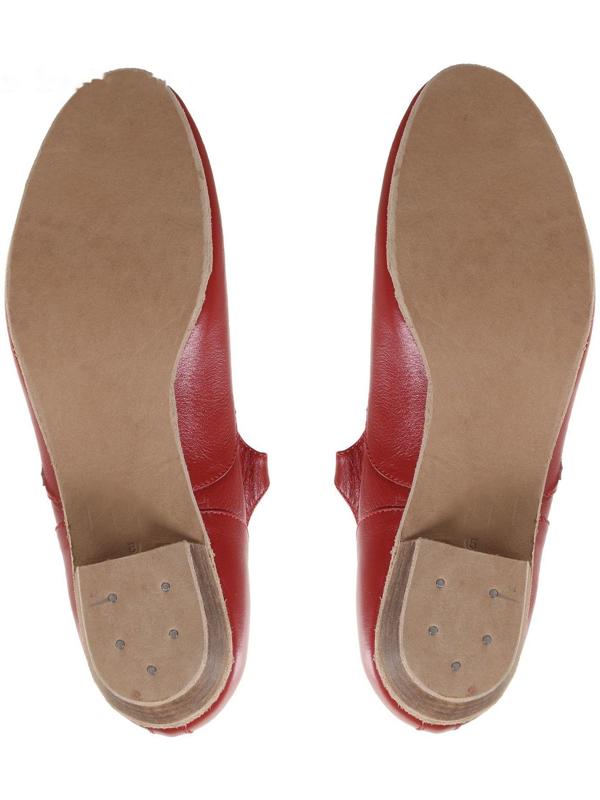 Туфли народные женские, длина по стельке 26 см, цвет красный