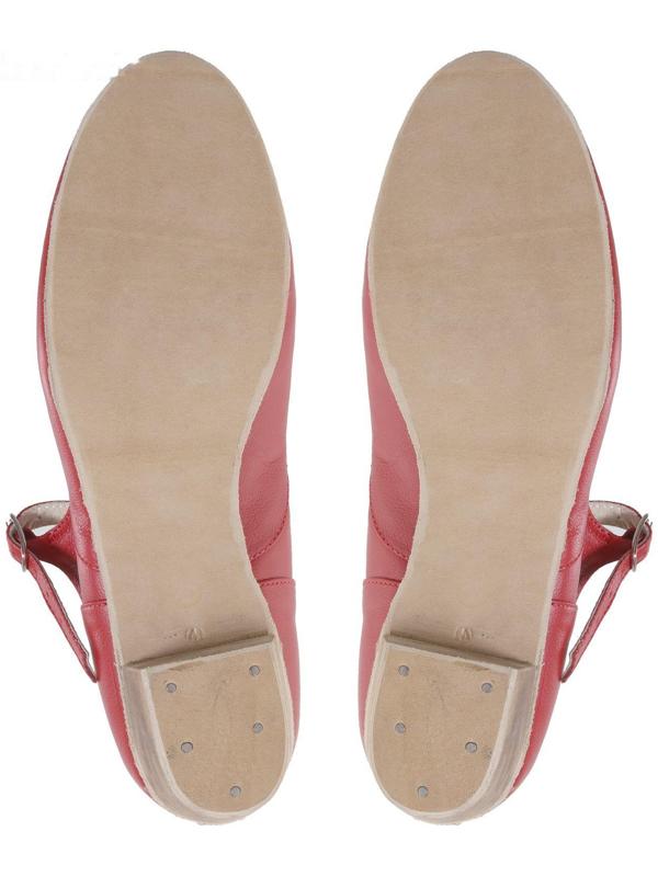 Туфли народные женские, длина по стельке 26 см, цвет красный