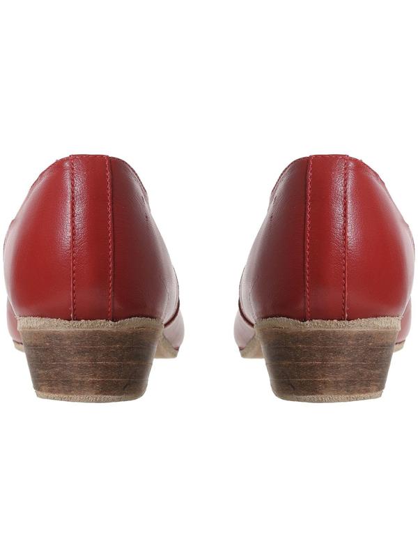 Туфли народные женские, длина по стельке 26 см, цвет красный