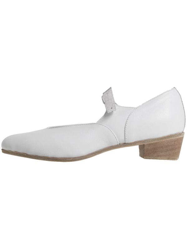 Туфли народные женские, длина по стельке 24 см, цвет белый