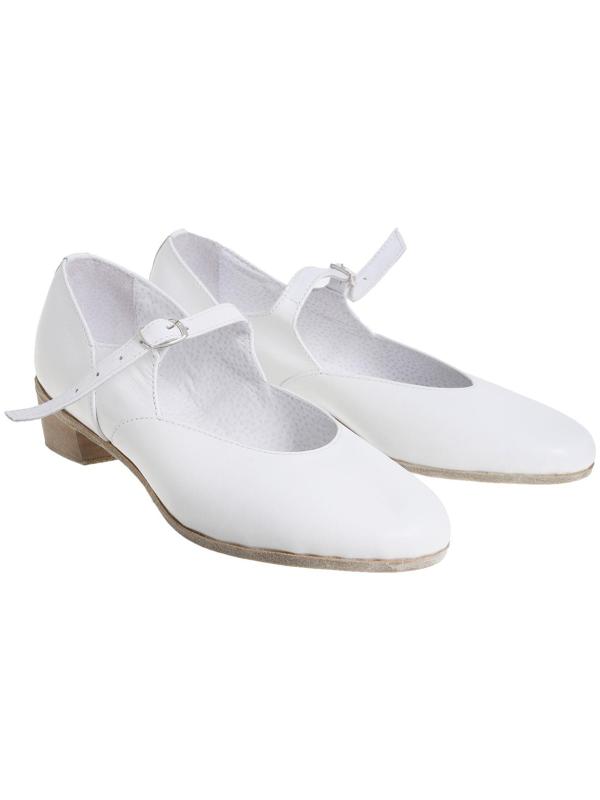 Туфли народные женские, длина по стельке 24,5 см, цвет белый