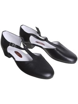 Туфли репетиторские женские, длина по стельке 23,5 см, цвет чёрный