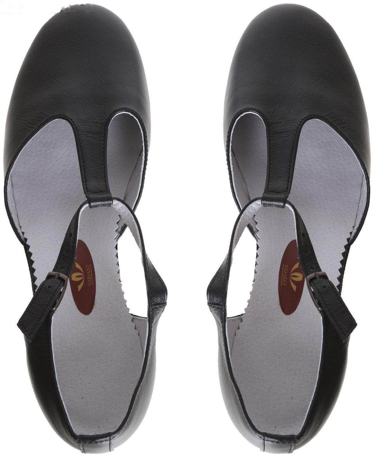 Туфли репетиторские женские, длина по стельке 24 см, цвет чёрный