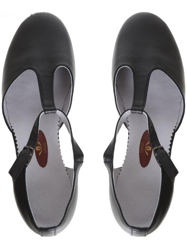 Туфли репетиторские женские, длина по стельке 24,5 см, цвет чёрный