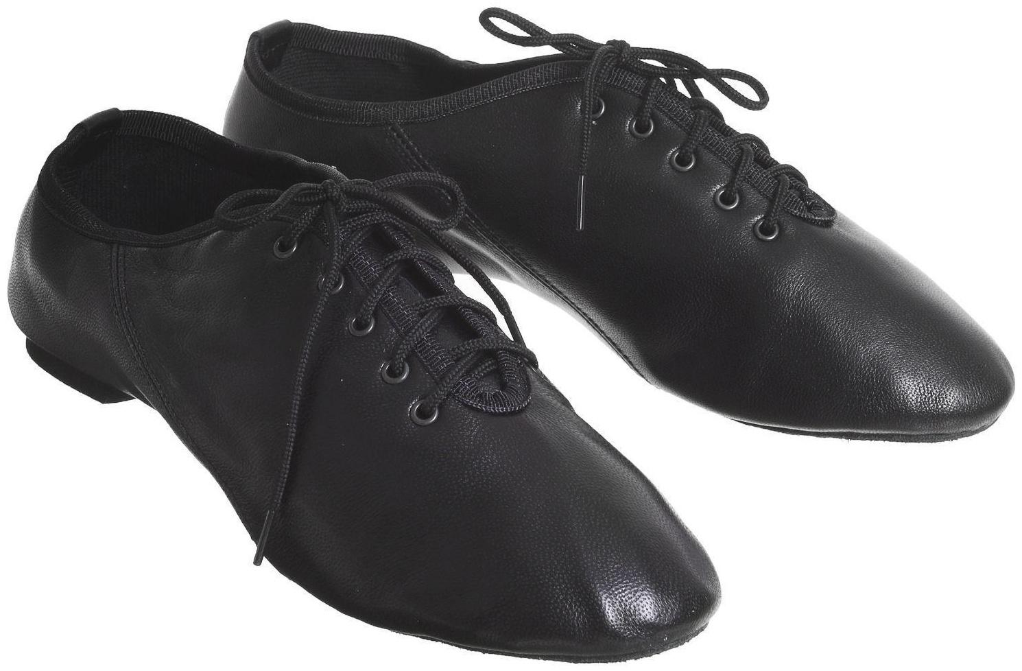 Джазовки низкие, натуральная кожа, длина по стельке 21,5 см, цвет чёрный