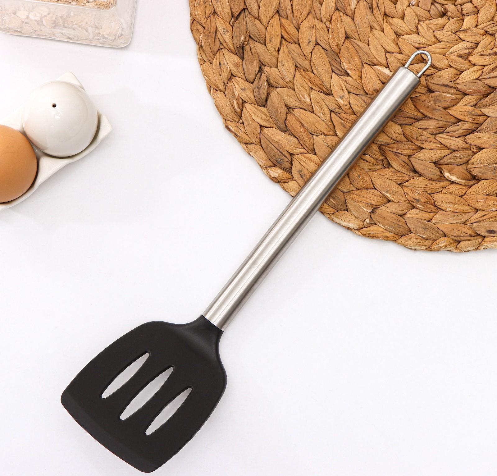 Лопатка Доляна «Стил», 33 см, с прорезями