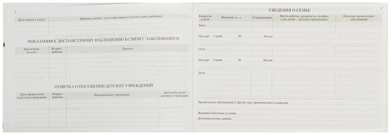 Медицинская карта ребёнка 