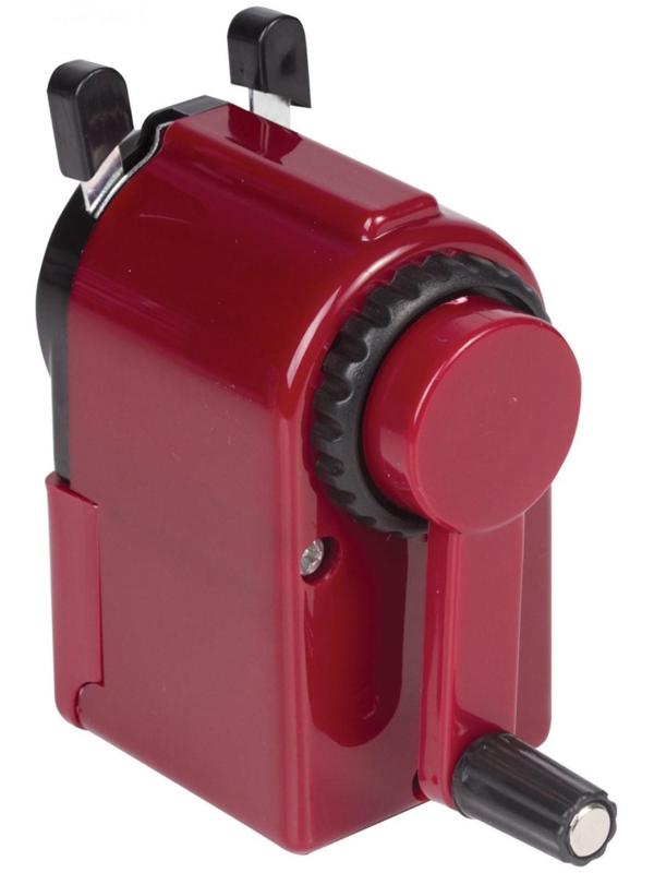 Точилка механическая BRAUBERG, чёрный/бордовый