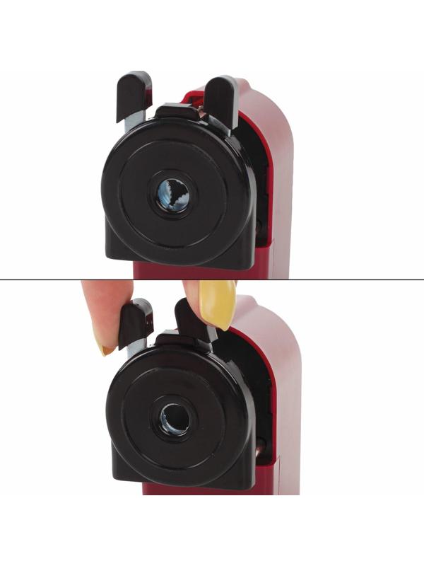 Точилка механическая BRAUBERG, чёрный/бордовый