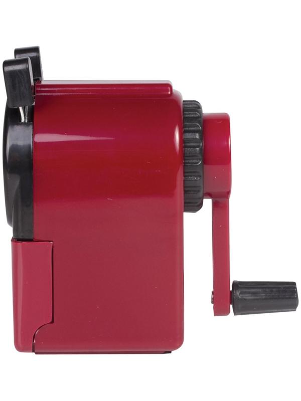 Точилка механическая BRAUBERG, чёрный/бордовый