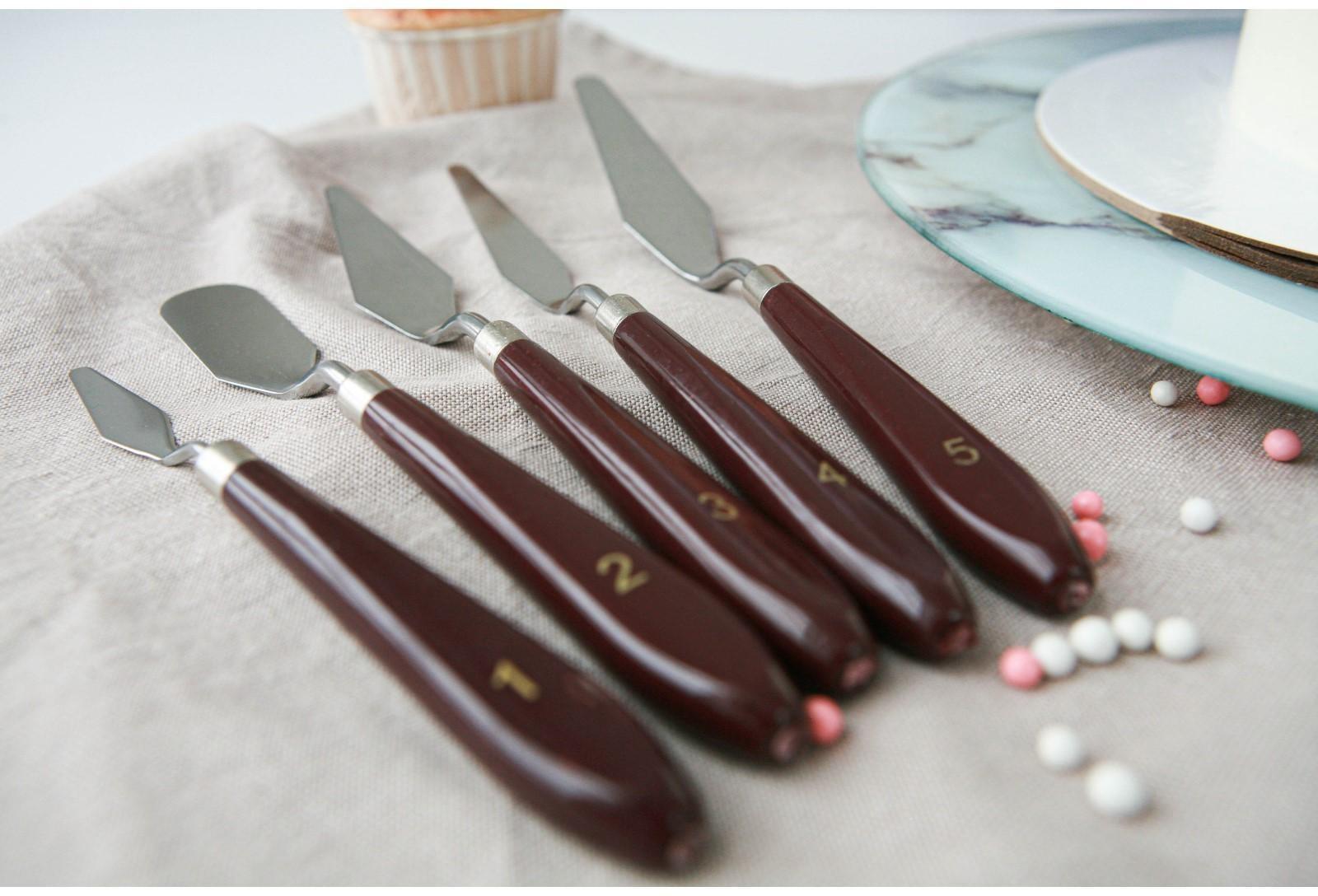 Набор лопаток кондитерских Доляна, мастихины, 5 шт, 22×2×1,5 см