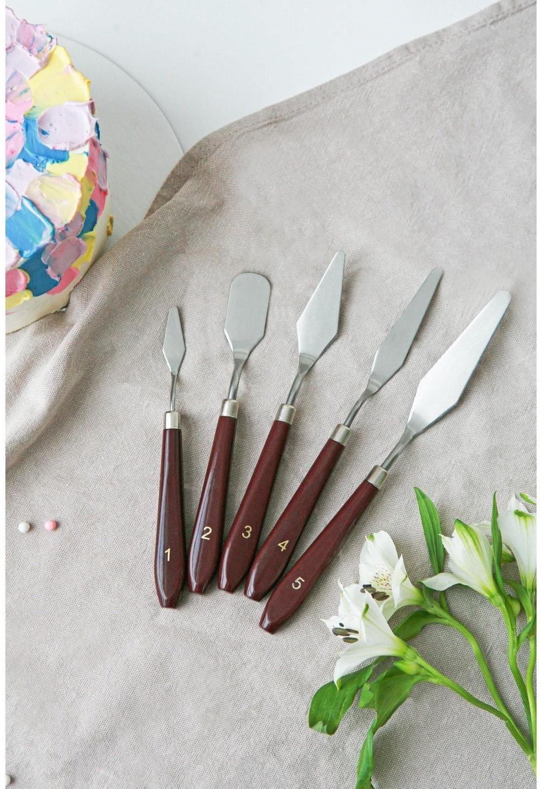 Набор лопаток кондитерских Доляна, мастихины, 5 шт, 22×2×1,5 см