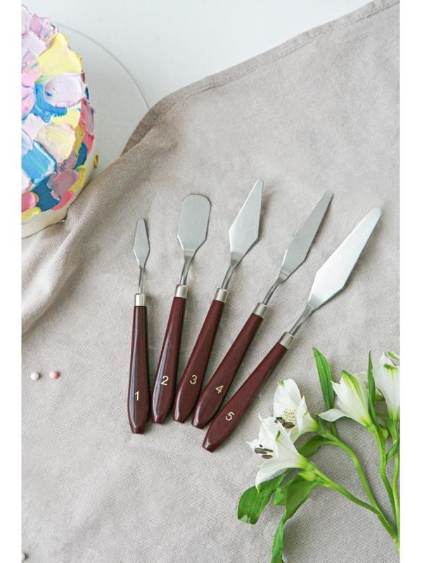 Набор лопаток кондитерских Доляна, мастихины, 5 шт, 22×2×1,5 см