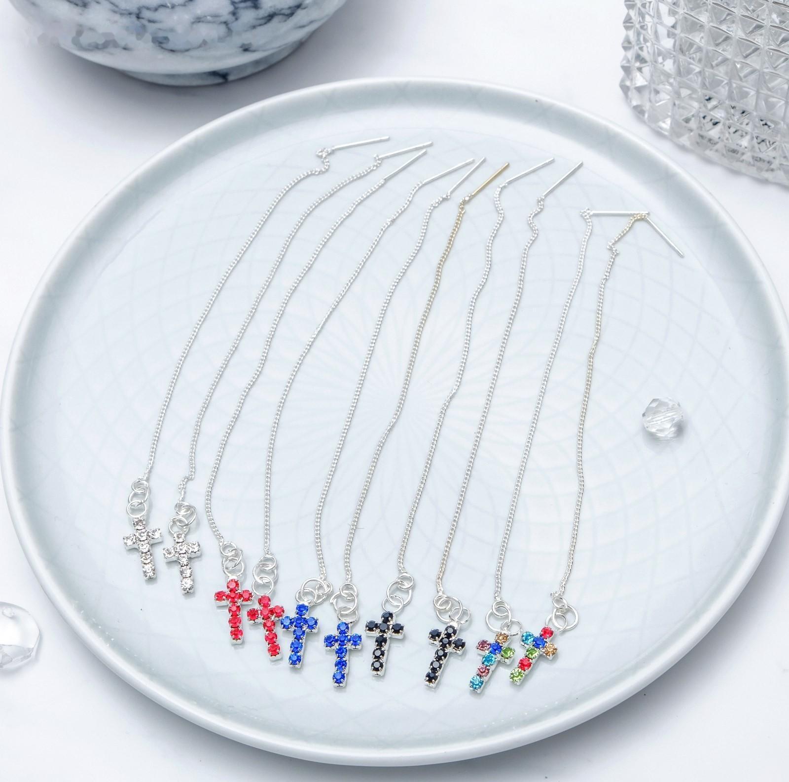 Серьги со стразами 