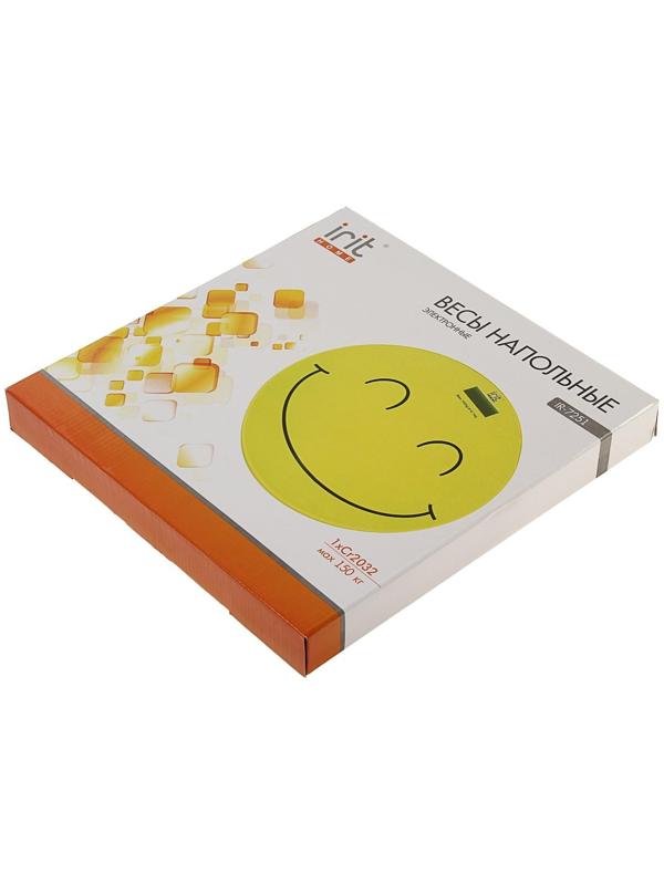 Весы напольные Irit IR-7251, электронные, до 150 кг, стекло, 1хCR2032, рисунок 