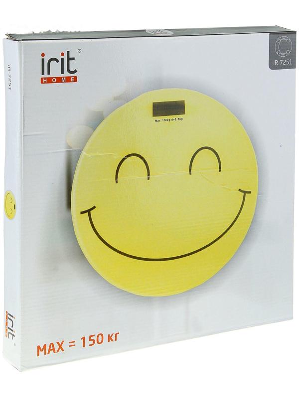 Весы напольные Irit IR-7251, электронные, до 150 кг, стекло, 1хCR2032, рисунок 